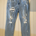 Judy Blue  Distressed Cotton Blend  Light Wash Ankle Jeans Size 14W Photo 0