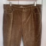 Soft Surroundings Women’s Straight Brown Corduroy Zip Mid Rise Pants W-206 Sz XL Photo 1