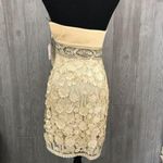 Sue Wong NWT  flower beaded lace dress style N0452 Champagne ball gown prom Photo 2