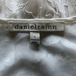 Daniel Rainn Size Small White Semi-Sheer Tunic Sleeveless Top Lace Crocheted Photo 2