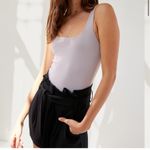 Aritzia Golden Contour Tank Bodysuit in light lavender color size Small Photo 1