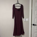 STAUD  Josephine Maxi Burgundy Dress Long Sleeve Size 10 Photo 2