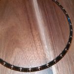 Omega Cross Pattern Collar Ion Plated Rose Gold Over Stainless Steel Necklace Photo 1