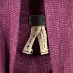 Free People We The Free Wine Purple Split Back Turtleneck Top Size Small Photo 3
