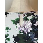 Club Monaco  White Floral Print Puff Bell‎ Sleeve Crew Neck Blouse Size S Photo 5