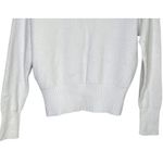 J.Crew Front Lace Long Sleeve Stretch Plush Knit Sweater Rib Hems M True White Photo 5