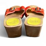 Candie's Y2K Orange Tropical Sandal Slides Photo 7