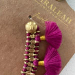 Anthropologie  Felicity  bracelet bohemian style Brass and cotton magenta nwt Photo 2