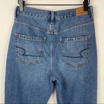 American Eagle  Mom Jean Distressed Raw Chewed Hem Sz 4 Boho Photo 6