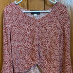 Blue Rain Maroon Floral Blouse Photo 0