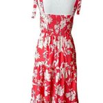 Sanctuary Women’s Dress Midi Smocked Tie Shoulders Floral Sundress Size Small Photo 3