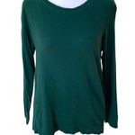 Loft Vintage Style Emerald Green Raglan Long Sleeve Crewneck Tee Size XS Photo 0