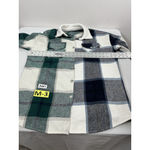 SheIn Womans Shirt Jacket Medium Multicolor Plaid Flannel Button Front Photo 5