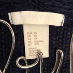 H&M  Navy Soft Knit Long Open Cardigan Pockets XS Photo 2