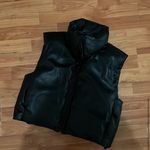 ZARA BLACK FAUX LEATHER VEST Photo 3