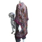 Band of Gypsies  Floral Velvet Open Front Robe Cardigan Women's Size XS/S Photo 1