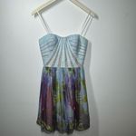 Aidan Mattox Mini Dress Women 0 Corset Silk Floral Fit&Flare Cocktail Fairy Y2K Photo 3