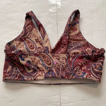 KiraGrace paisley print sports bra Brown tan blue print Size small Athletic Photo 5