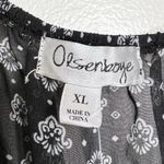 Olsenboye  Sheer Dress Woman’s size XL Keyhole Neck Elastic at waist Black White Photo 7