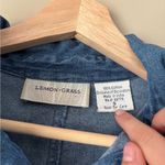 Floral Embroidered Denim Jacket Blue Photo 7