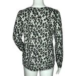 Loft Sleep Shirt Gray Black Pink Leopard Print Sweatshirt Long Sleeve Photo 2