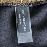 South Beach  longline gold side slits open front Metallic Duster Cardigan Sweater Photo 2