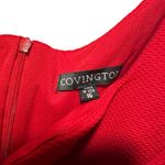 Covington Womens Sz 16 Red Sleeveless Fit And Flare Dress Sweetheart Neck Photo 4