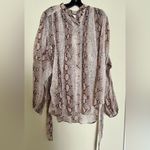 Zimmermann NWT  snake print waist tie blouse size 1 Photo 6