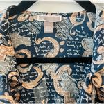 Chelsea28 Print Ruffle Wrap Dress Size Small Women’s Navy Photo 8