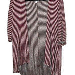 LuLaRoe Lindsay Small Striped Open Front Cardigan Short Sleeve Photo 0