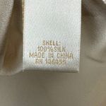 Gold Hawk 100% Silk Top Women's Large Beige Cold Shoulder Lace Photo 6