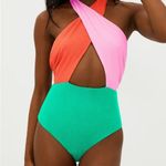 Beach Riot  Jessica One Piece Coral Beach Colorblock Photo 0