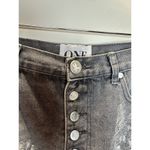 One Teaspoon One x Outlaws Distressed Cut Off Denim Shorts Phantome Black Sz 27 Photo 3