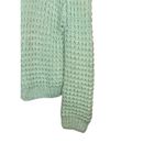 Handmade Mint Green Scalloped Edge Crochet Knit Cropped Cardigan Sweater Small Photo 4