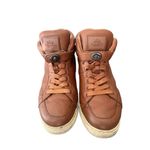 Coach Richmond High Top Sample Sneakers Saddle Soft Nappa Leather Size 8.5B Photo 3