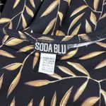 SODA BLU Vintage 90's Maxi Skirt Black/Tan Leaf Print Photo 3