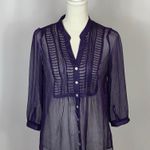 Kenar EUC semi sheer pullover blouse Photo 1