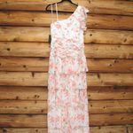 Mac Duggal  55810 Womens Floral Ruffle One Shoulder Gown Dress Photo 13