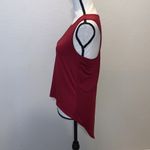 Red sleeveless stretchy open criss cross back athletic shirt Photo 1