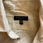 Rag and Bone  Diana Poplin button down shirt yellow beach cotton‎ Photo 11