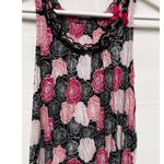 Sleeveless Rayon Knit Night Gown Size Small White/pink Flowers Dress 0105 Blue Photo 2