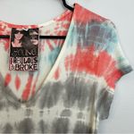 Young Fabulous and Broke Tie Dye Short Sleeve V-neck Rushed Midi Dress Size Medium Photo 5