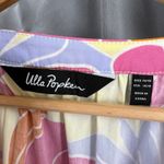 Ulla Popken Tiered Midi Dress Cotton Bright Big Retro Floral Size 16/18 Pink Photo 3