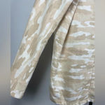 Lucky Brand ‎ Tan Neutral Camo Print Hooded Open Front Cardigan Sweater Photo 9