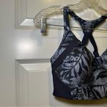 Avia  Navy Blue Print V Neck Padded Racerback Sports Bra M Photo 3