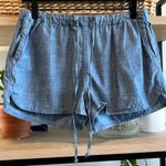 J.Crew  Mid-Rise Cotton Chambray Elastic Tie Waistband Pocket Short, XS Photo 2