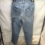PacSun  Floral Embroidered Distressed Denim Mom Jeans Elevated Modern Style Photo 5