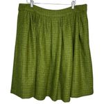 EUC Francis Valentine Women’s Green Wool Pleated Skirt Size Large Photo 2