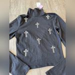 Rue 21 Black Turtleneck with Rhinestone Accents Photo 5