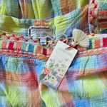 Johnny Was Delacey Plaid Square Neck Midi Dress XL Cotton Embroidered Photo 7